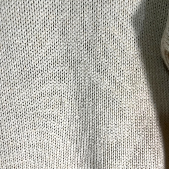 IZOD Half Zip Fair Isle Pullover Turtleneck Sweater, Multi Cream, Size Large - Picture 9 of 10
